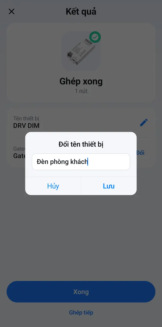 Rename device dialog