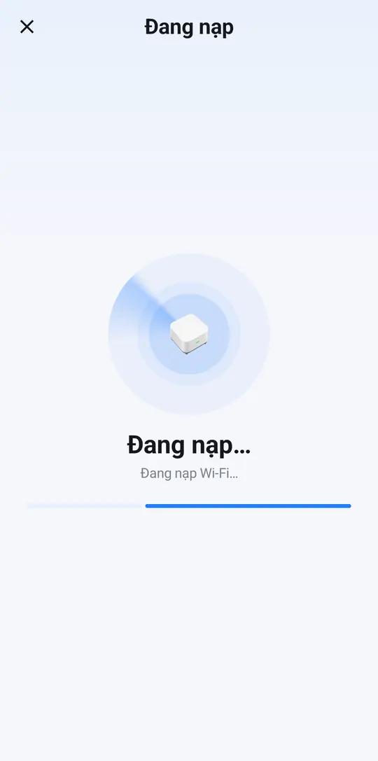 Setting up screen while the hub connects to Wi-Fi